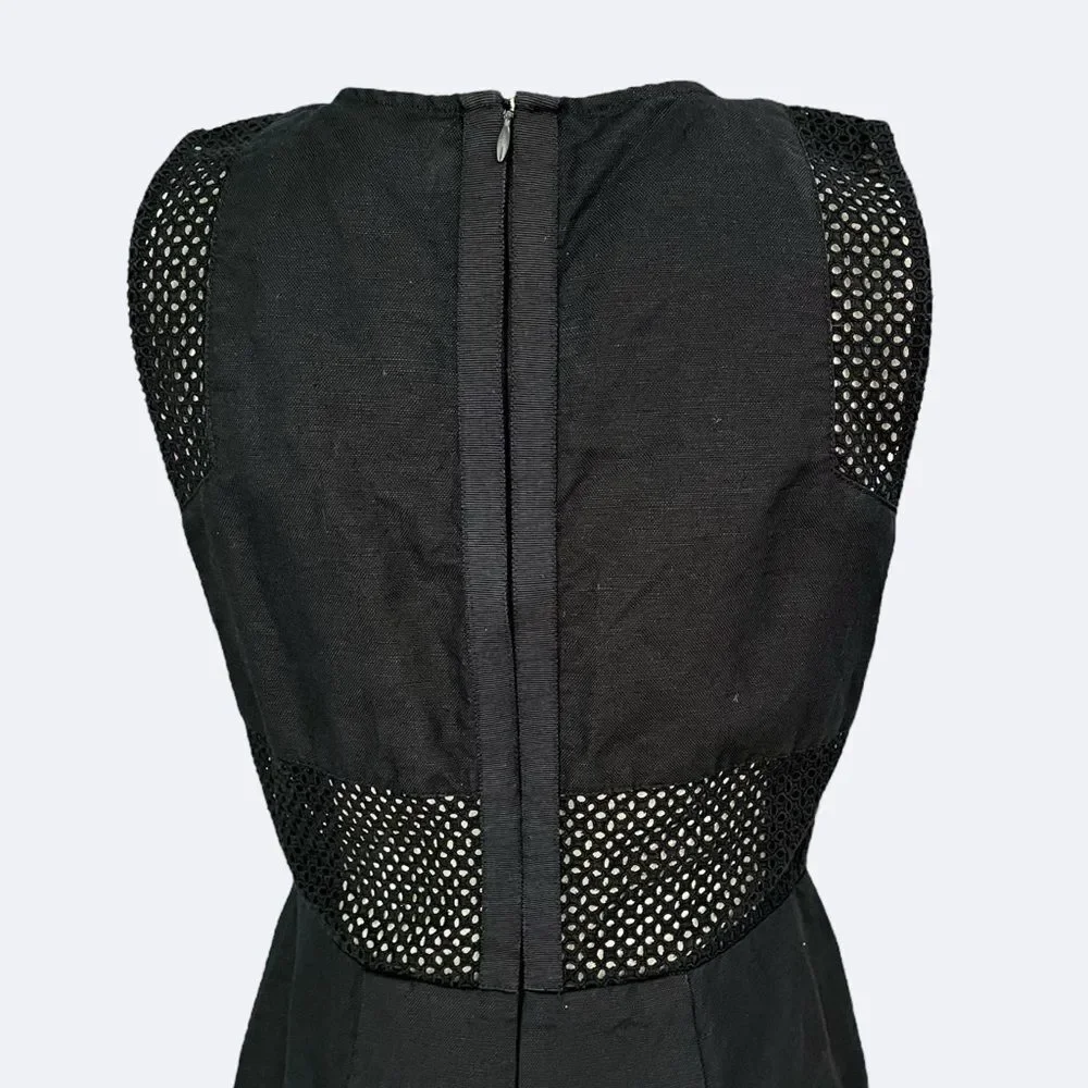LOFT NWOT Linen mix sleeveless sheath dress in Black Size 4 - Picture 5 of 10